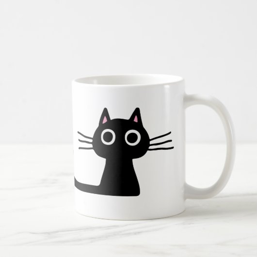 Quirky Black Kitty Cat | Purrfect Cat Lover's Koffiemok (Rechts)