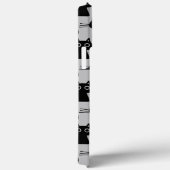 Quirky Black Kitty Cats Pattern Grey and Black Case-Mate iPhone Case (Achterkant / Rechts)