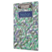 Quirky Blue Green Paperclips op maat Klembord (Links)