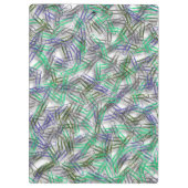 Quirky Blue Green Paperclips op maat Klembord (Achterkant)