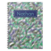 Quirky Blue Green Paperclips op maat Notitieboek (Voorkant)