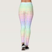 Quirky Boho Kawaii Schattigee Funky Pastel Regenbo Leggings (Achterkant)
