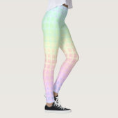 Quirky Boho Kawaii Schattigee Funky Pastel Regenbo Leggings (Rechts)