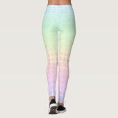 Quirky Boho Kawaii Schattigee Funky Pastel Regenbo Leggings (Achterkant)