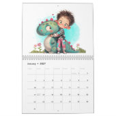 Quirky Boy & Dinosaur Cartoon Kalender (Jan 2027)