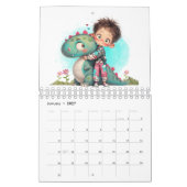 Quirky Boy & Dinosaur Cartoon Kalender (Jan 2027)