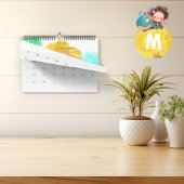 Quirky Boy & Dinosaur Cartoon Kalender