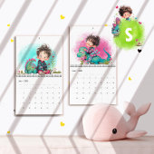 Quirky Boy & Dinosaur Cartoon Kalender
