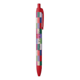 quirky breiwerk viert kleurrijke retro zwarte inkt pen