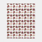 Quirky Cakes Lovers Dessert Pattern Fleece Deken (Voorkant)