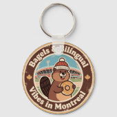 Quirky Canadian Montreal Vibes Sleutelhanger (Voorkant)