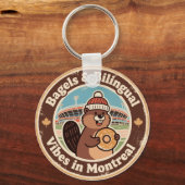 Quirky Canadian Montreal Vibes Sleutelhanger (Achterkant)