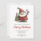 Quirky Cartoon Santa Playful Holiday Greeting Card Feestdagenkaart (Voorkant)