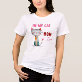 Quirky Cat Mom Gift Tri-Blend Shirt (Voorkant)
