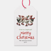 Quirky Chickens Christmas Tag Customizable Cadeaulabel (Achterkant)