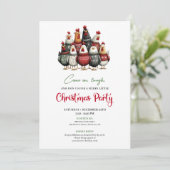 Quirky Chickens Funny Holiday Celebration Invite Kaart (Staand voorkant)