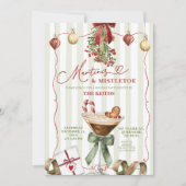 Quirky Christmas Martinis and Mistletoe Christmas Kaart (Voorkant)