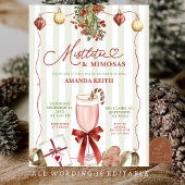 Quirky Christmas Mistletoe and Mimosas Kaart
