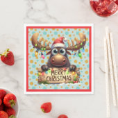 Quirky Christmas Moose Servet (Insitu)