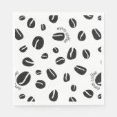 Quirky Coffee Beans "Mmm Coffee" Paper Napkins Servet (Voorkant)