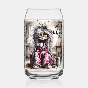 Quirky Coffee Lady Terug Uit Drinkware Set Blikvorm Glas