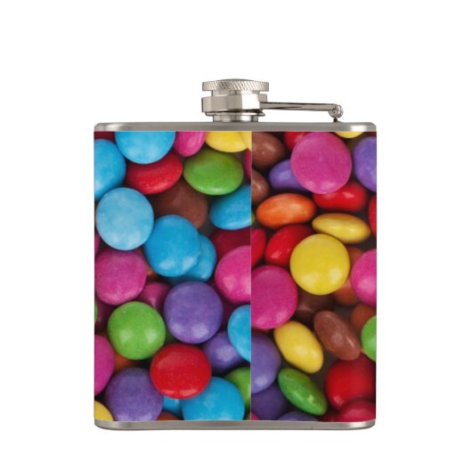 Quirky Colorful Candy Buttons Heupfles (Achterkant)