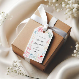 Quirky Colorful Christmas Hand drawn Doodle  Cadeaulabel