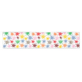 Quirky Colorful Food Stain Splatter Korte Tafelloper (Horizontaal)