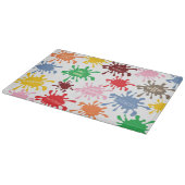 Quirky Colorful Food Stain Splatter Snijplank (Hoek)