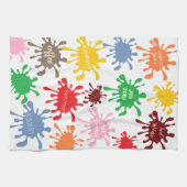 Quirky Colorful Food Stain Splatter Theedoek (Horizontaal)