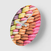 Quirky Colorful Macaroons Round Clock Ronde Klok (Hoek)