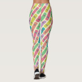 Quirky Colorful Skateboard Patroon Leggings (Achterkant)