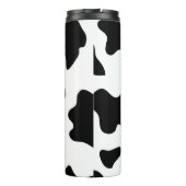 Quirky Cow Patch Pattern Pink Monogram Thermosbeker (Achterkant)