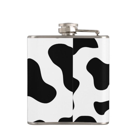 Quirky Cow Pattern Pink Monogram Heupfles (Achterkant)