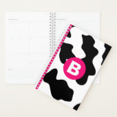 Quirky Cow Pattern Pink Monogram Planner (Display)