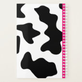 Quirky Cow Pattern Pink Monogram Planner (Achterkant)