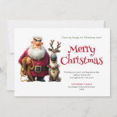 Quirky cranky Claus custom editable Christmas card Feestdagenkaart (Voorkant)