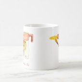 Quirky Creme brûlée Dessert Funny Cartoon Art Koffiemok (Center)