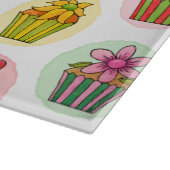 Quirky Cupcakes Glass Cutting Board 15 x 11 inch Snijplank (Hoek)