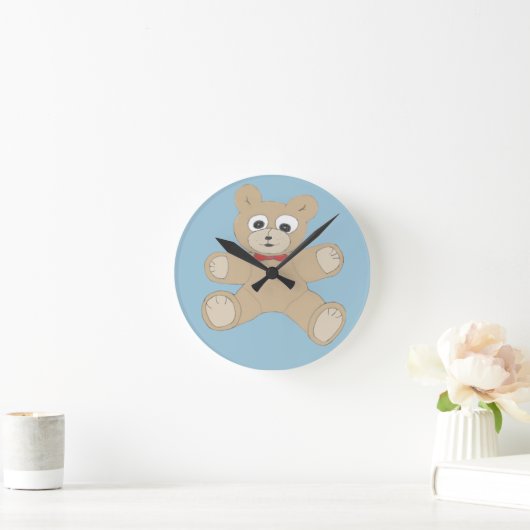 Quirky Cute Teddy Bear Ronde Klok (Huis)