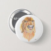 Quirky dachshund ronde button 5,7 cm (Voorkant /achterkant)