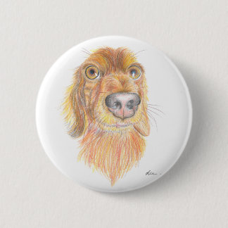 Quirky dachshund ronde button 5,7 cm