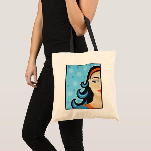 Quirky Dame Canvas tas (Voorkant (product))