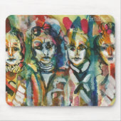 Quirky Dames II Waterverf Mousepad Muismat (Voorkant)