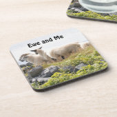 Quirky Design - Schapen in een veld Bier Onderzetter (Linkerzijde)