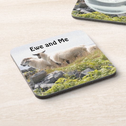 Quirky Design - Schapen in een veld Bier Onderzetter (Linkerzijde)