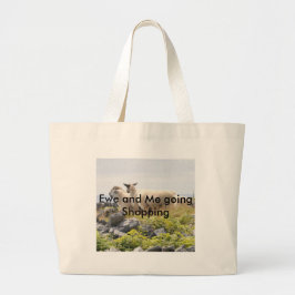 Quirky Design - Schapen in een veld Grote Tote Bag