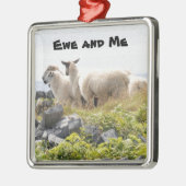 Quirky Design - Schapen in een veld Metalen Ornament (Links)