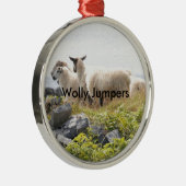 Quirky Design - Schapen in een veld Metalen Ornament (Rechts)