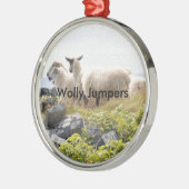 Quirky Design - Schapen in een veld Metalen Ornament (Links)